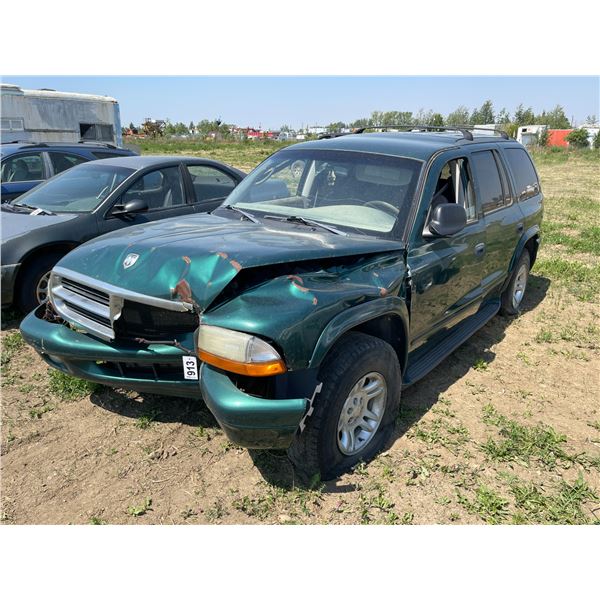 2002 Dodge Durango SLT. Trailer hitch. VIN 1D4HS8N53F511597, sold for parts