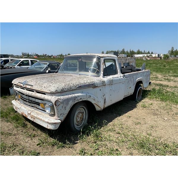Ford Mercury 100 custom cab truck. Misc in box. VIN 94010A-5991022L