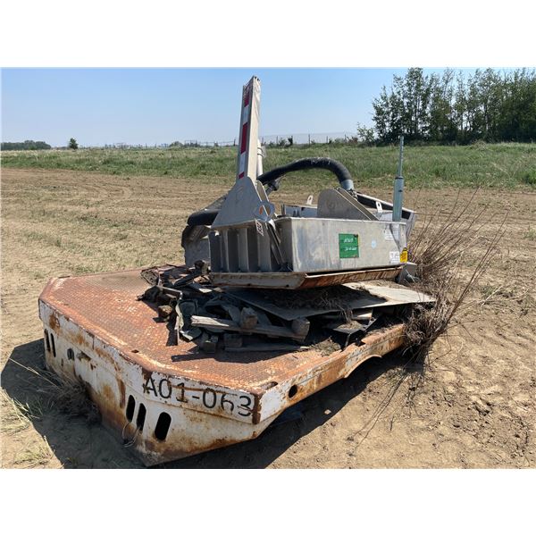 Truck deck w/fuel tank and misc., sold for parts