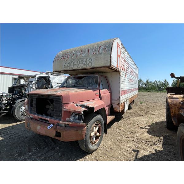 Ford custom cab. Approx 24ft box. VIN 1FDNK64N7BVAU5318, sold for parts