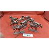 Image 1 : Vintage pewter horses 9 pieces