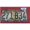 Image 1 : Vintage 1958 BC license plate