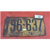 Image 1 : Antique 1924 Ontario license plate
