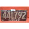 Image 1 : Antique 1924 Mass license plate