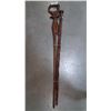 Image 1 : 2 vintage walking sticks, beautifully carved