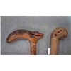 Image 2 : 2 vintage wooden walking sticks, beautifully carved