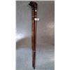 Image 1 : 2 vintage wooden walking sticks, horse head & cowboy boot