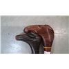 Image 2 : 2 vintage wooden walking sticks, horse head & cowboy boot