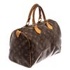 Image 2 : Louis Vuitton Brown Monogram Canvas Leather Speedy 30 Satchel Bag