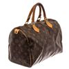 Image 3 : Louis Vuitton Brown Monogram Canvas Leather Speedy 30 Satchel Bag