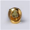 Image 5 : 18k Yellow Gold Lemon Quartz & Black Diamond Cocktail Ring by Carlo Rici