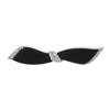 Vintage 18k White Gold Polished Black Onyx .30 ctw Diamonds Ribbon Bow Pin Brooc