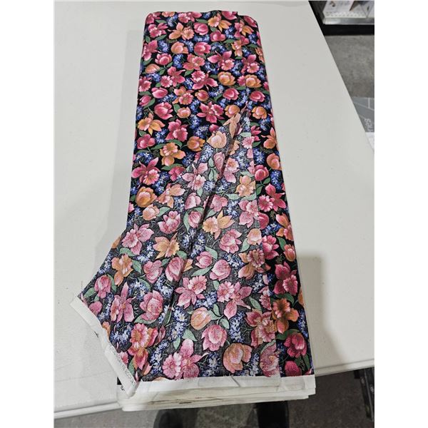 Floral Multi-Color Fabric Roll