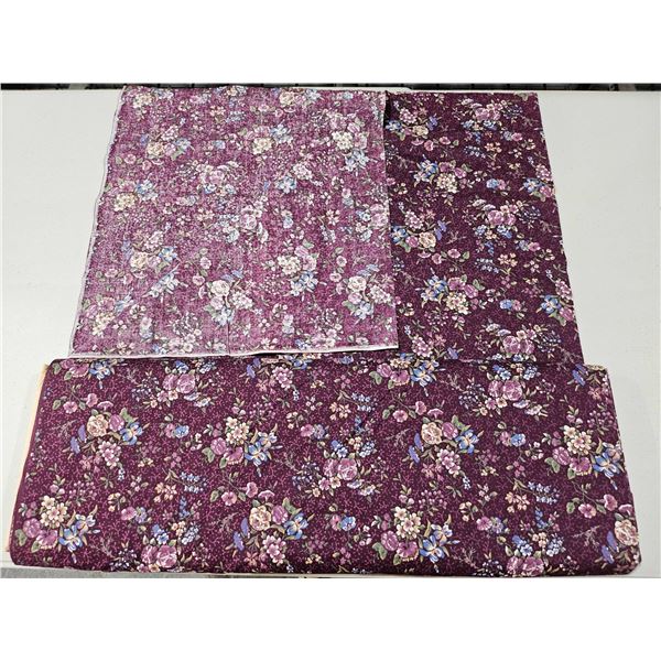 Purple Floral Fabric Bolt