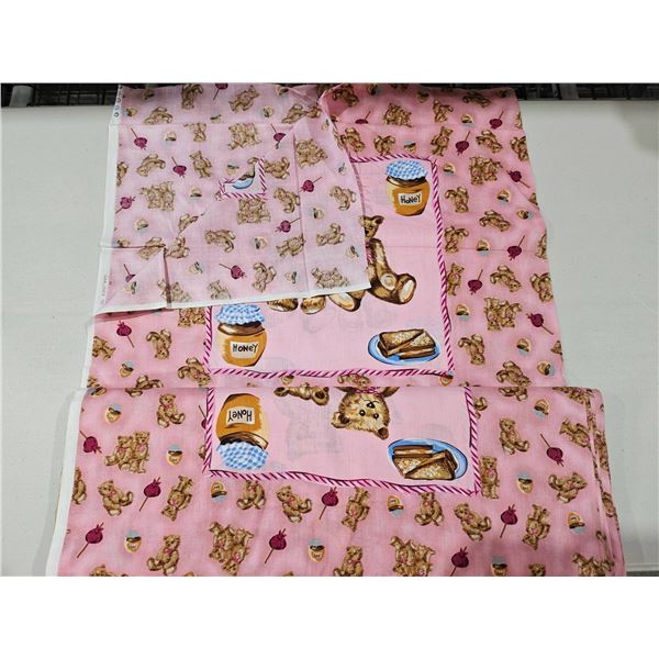 Pink Bear-Themed Fabric Bolt