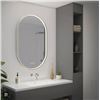 Image 1 : Artika Royce Oval LED Wall Mirror with Integrated Defogger