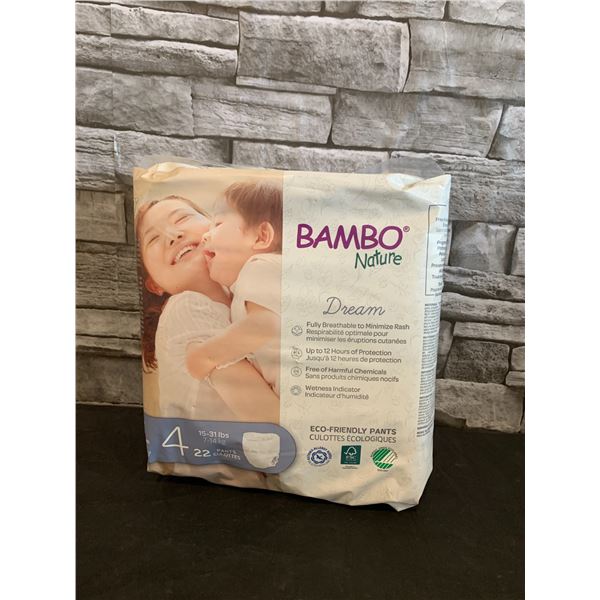 Bamboo Nature Dream Diapers - Size 4 - 15-31 Lbs 22 Pack