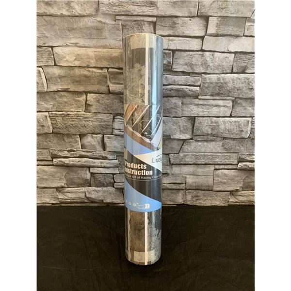 Livelynine 40cm x 10 M Waterproof Grey 3D Brick Patern Wallpaper