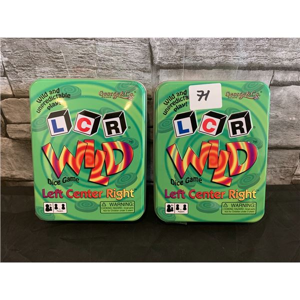 Lot of 2 LCR Wild Dice Game Left Center Right