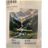 Image 1 : Paint By Numbers Wall Décor 16" x 20" Mountian And Waterfall
