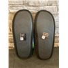Image 3 : Mens Memory Foam Slippers with Arch Support - Size 14M Black/Grey