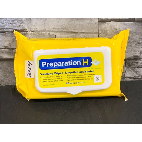 Lot of 2 Preparation H Soothing Wipes 48 Wipes Per Pack