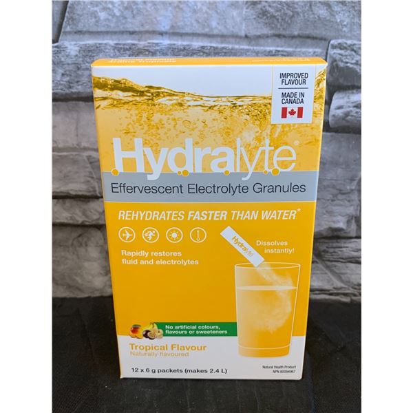 Hydralyte Electrolyte Granules - Tropical Flavoured - 12 pcs  - BB AUG 2026