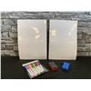 Image 1 : Magnetic Dry Erase Board with Markers & Erasers - 2 boards per pack