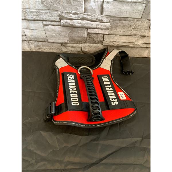 Service Dog Harness Red/Black Size Small