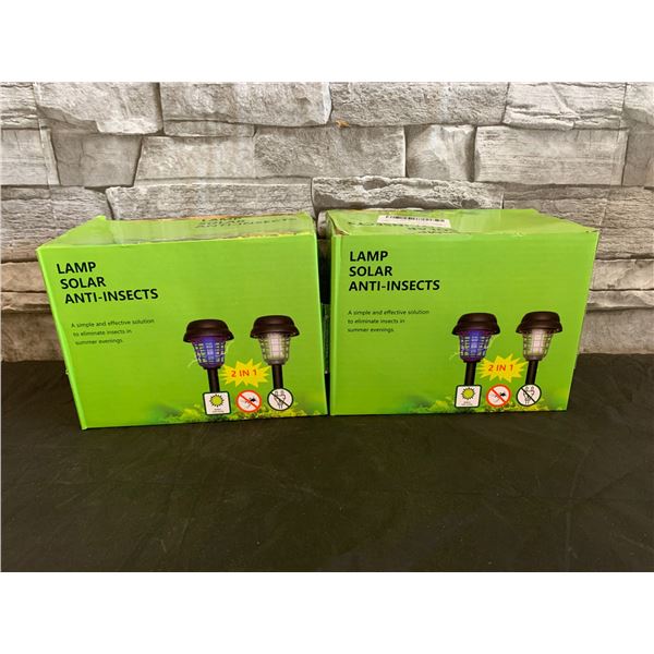 Lot of 2 Solar Lamp Anti-Insects 2 in 1