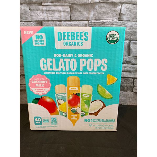 Deebees Organic Non-Dairy Gelato Pops 40 Pack BB Al 2026