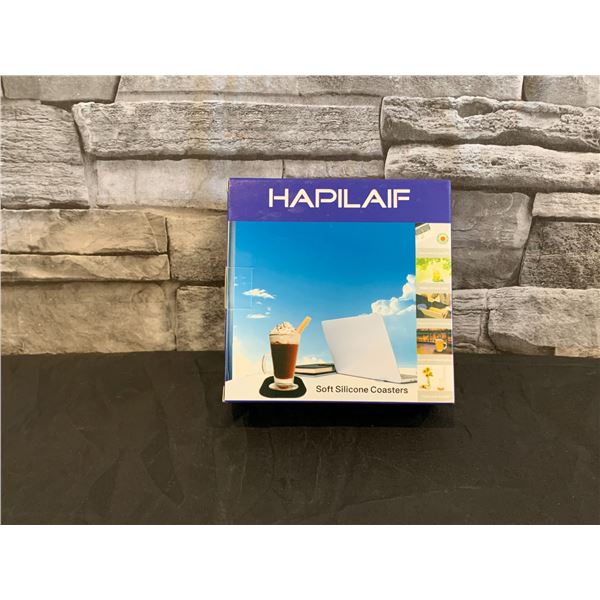 Hapilaif Soft Silicone Coasters Grey Colour