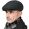 Image 1 : Mens Fall Peaked Flat Cap Adjustable Earmuffs