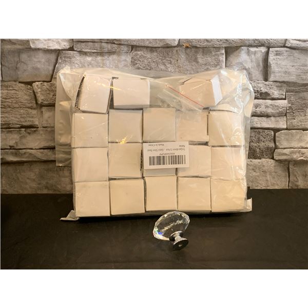 Lot of 2 - Drawer Knobs  - Diamond Shaped - Clear Crystal - 30mm - 16 pcs