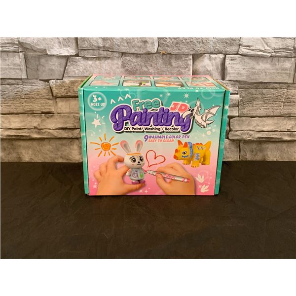 Free Painting 3D Crafts Kit DIY Paint Wash Colour