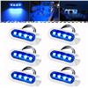 Image 1 : Waterproof Marine LED Lights - 3.8" - Blue - 6 pcs