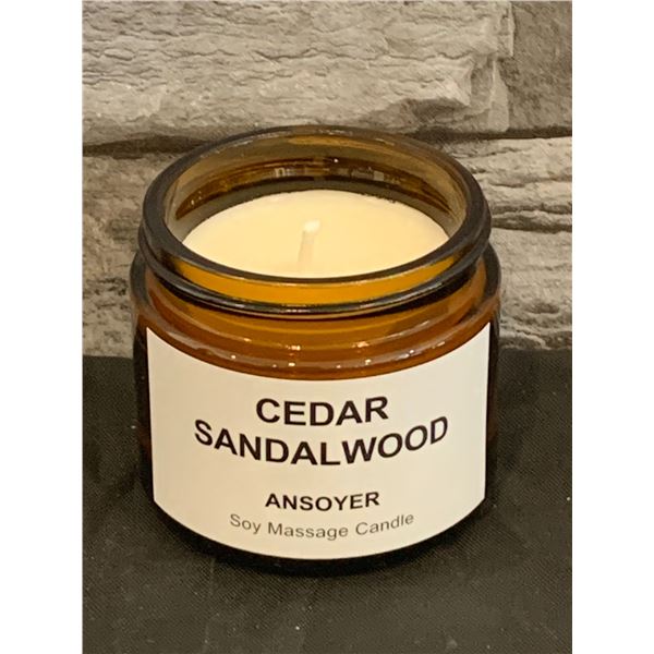 Ansoyer Massage Oil Candle - Cedar Sandalwood