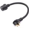 Image 1 : Adapter Cord - 3 Prong - 4 Prong - Male to Female - 1.5ft