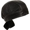 Image 1 : Milwaukee Leather Unisex Black Perforated Leather Motorcycle Skull Cap - Style# - SH324 - One Size