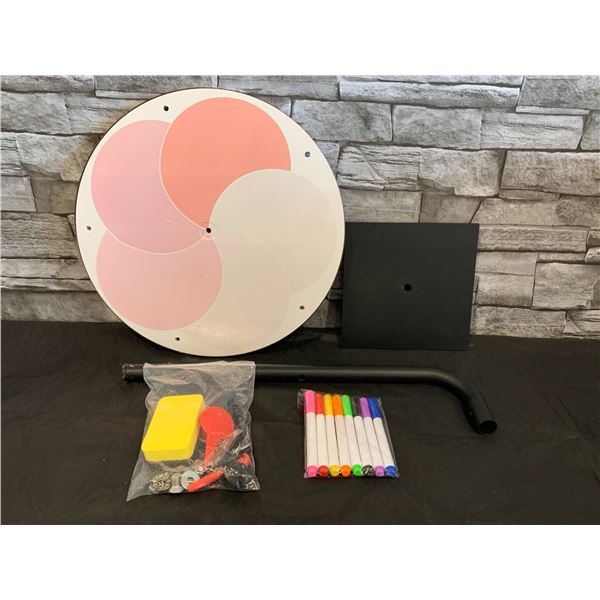 12" Pink Coloured Flower Prize Wheel - 5 Slots