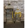 Image 1 : Stainless Steel Decorative Candle Lanterns - Set of 2 - 20.5" & 15" High