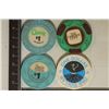 4-$1 PLASTIC CASINO CHIPS: OSHEAS, THE GARDEN