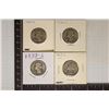 1935-S, 36-S, 39-S & 1938-S WASHINGTON SILVER 1/4S