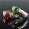 Image 5 : 6pc Modernist Statement Rings, Mixed Metals & Colored Cabochons