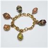 Image 3 : 2pc Enamel Charm Bracelet and Snake Bangle Set