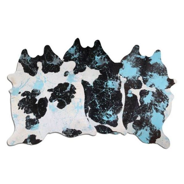 Brazilian Aqua Splatter Hair-On Cowhide