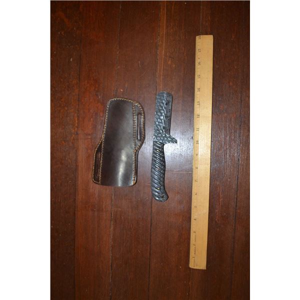 Handmade Damascus Steel Knife & Sheath