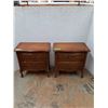 Image 1 : * Viscol French Provincial Two Drawer End Table Set - 24" x  24" x 14" -CANNOT SHIP