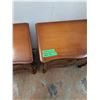 Image 2 : * Viscol French Provincial Two Drawer End Table Set - 24" x  24" x 14" -CANNOT SHIP