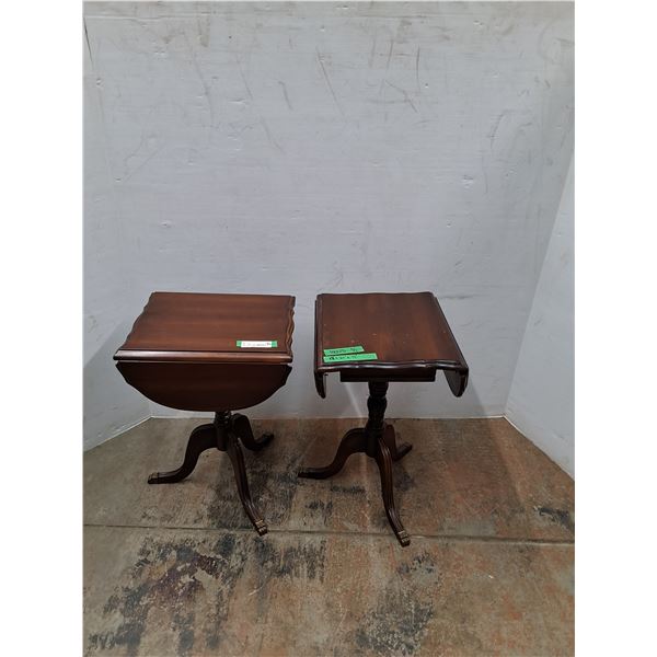 * (2) Duncan Pyhfe Folding End Tables - 13" x 21" x 15" -CANNOT SHIP